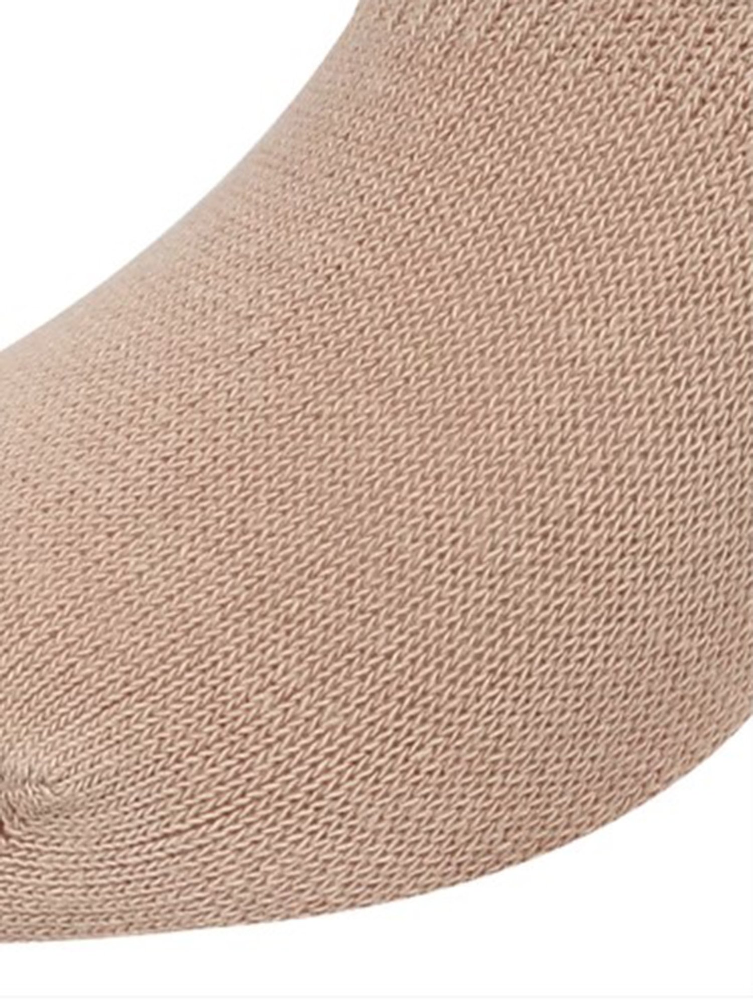 BALENZIA Loafer/No Show Everyday Seemless With Anti Slip Silicon Beige Socks - Pack of 4