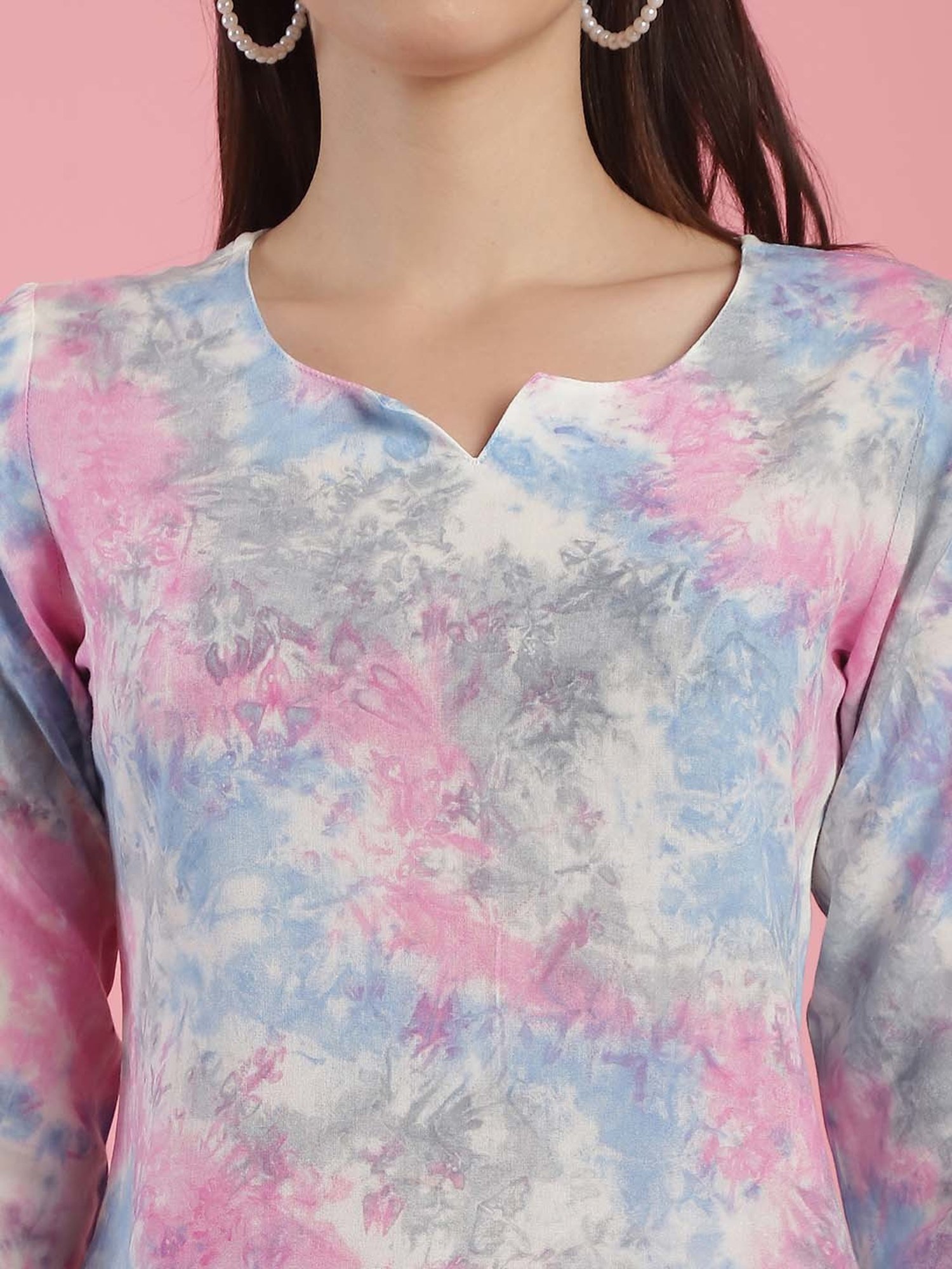 Prakrti Multicolored Tie & Dye Top Capri Set