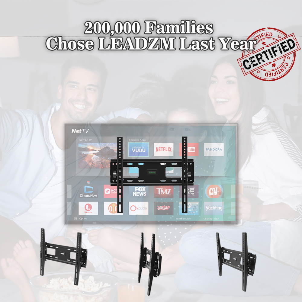 LEADZM TMW400 32-65" Flat Tilting TV Wall Mount with Spirit Level