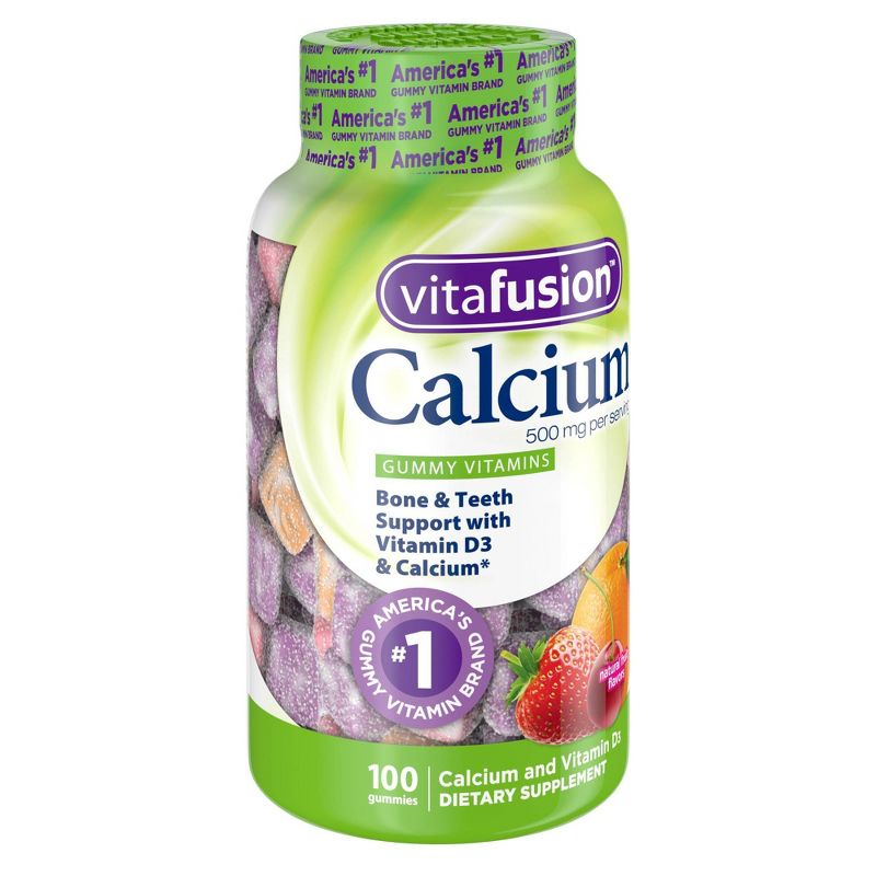 VitaFusion Calcium Dietary Supplement Adult Gummies - Fruit & Cream - 100ct