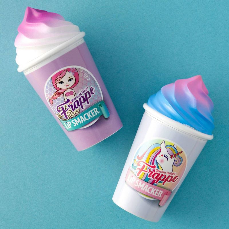 Lip Smacker Beverage Frappe Cup +  Lip Balm - Unicorn/Mermaid - 3pk