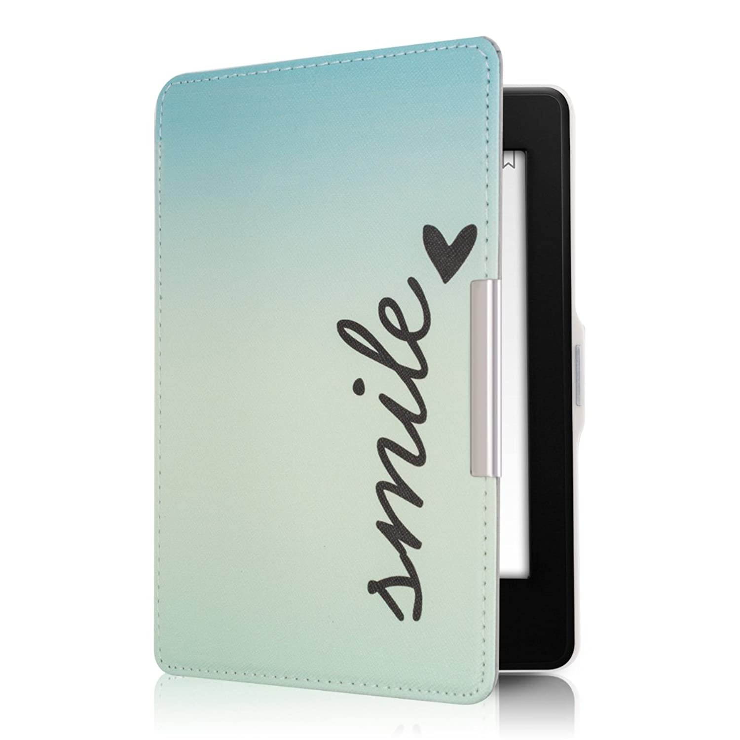Case Compatible with Amazon Kindle Paperwhite - PU e-Reader Cover - Smile