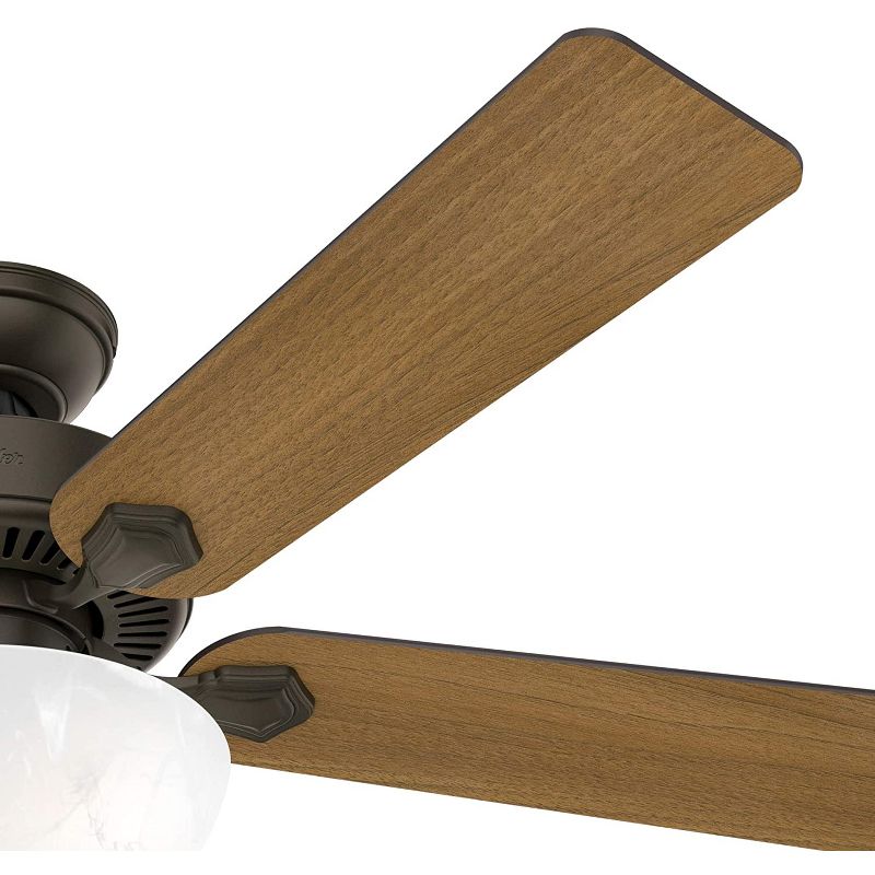 Hunter Fan Company 50901 Swanson 52 Inch Multi Speed Quiet Indoor Home Ceiling Fan with Energy Efficient LED Light and Pull Chain, Bronze