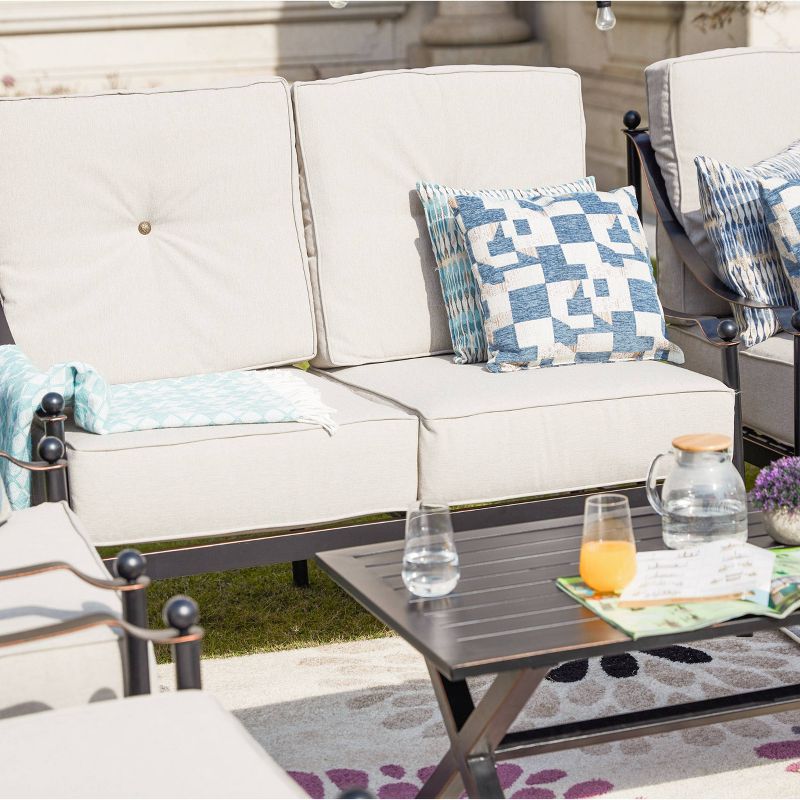 8pc Iron Frame Outdoor Patio Seating Set - Patio Festival