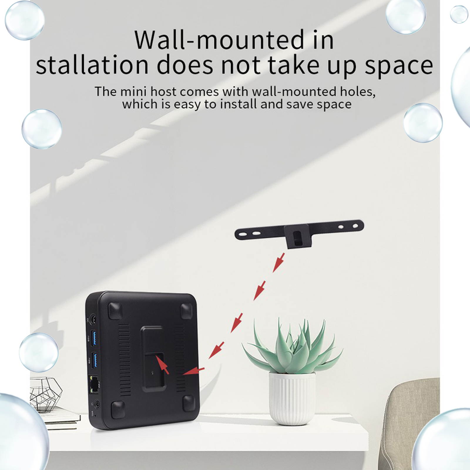 Lsxvern Mini PC, Portable Computer with Intel J4115, Intel UHD Graphics 600-605, DDR4 8GB RAM 256GB SSD, Win10, WIFI, Bluetooth