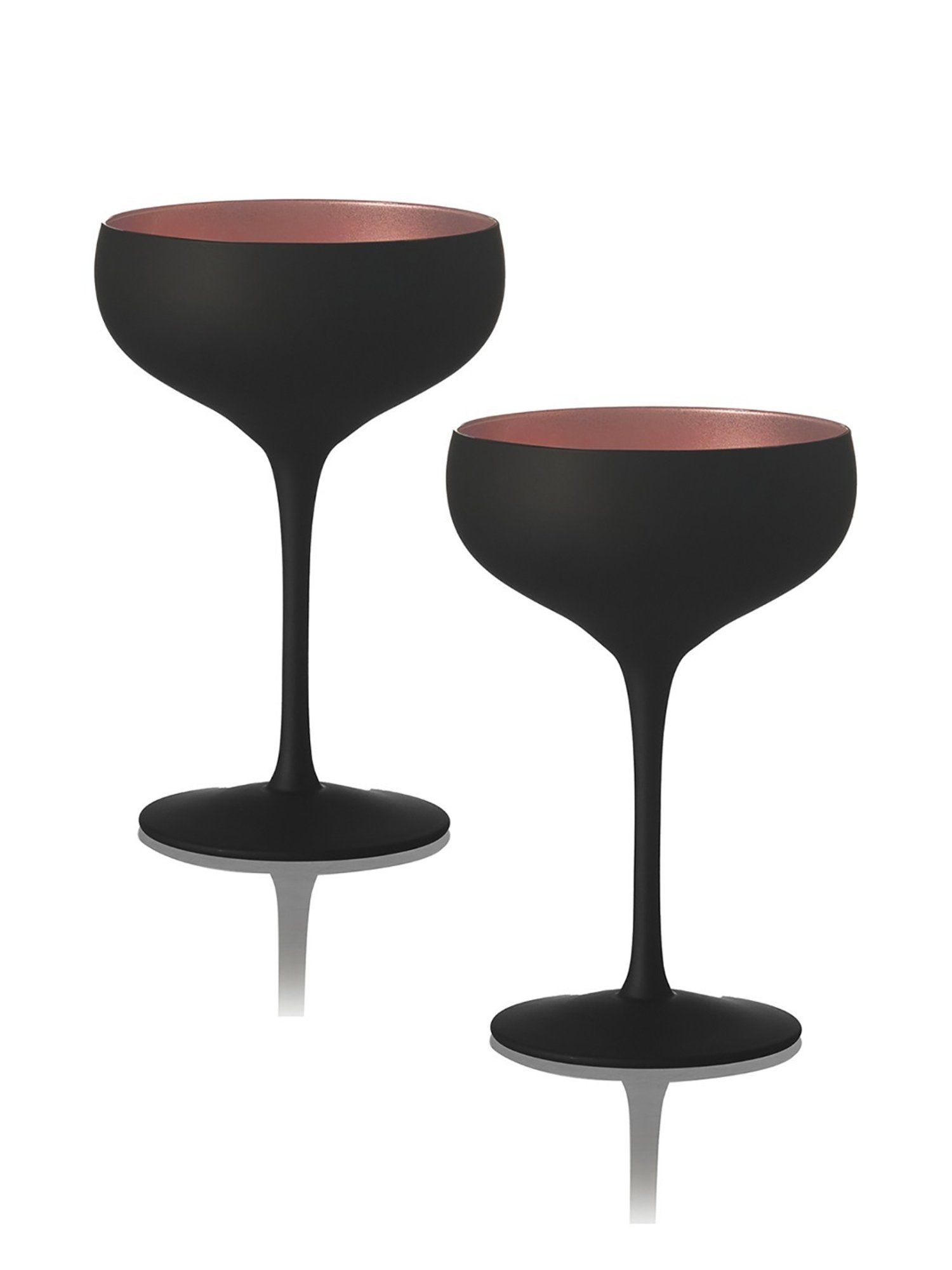 Trovea's Black Glass Cocktail Glass - Set of 2