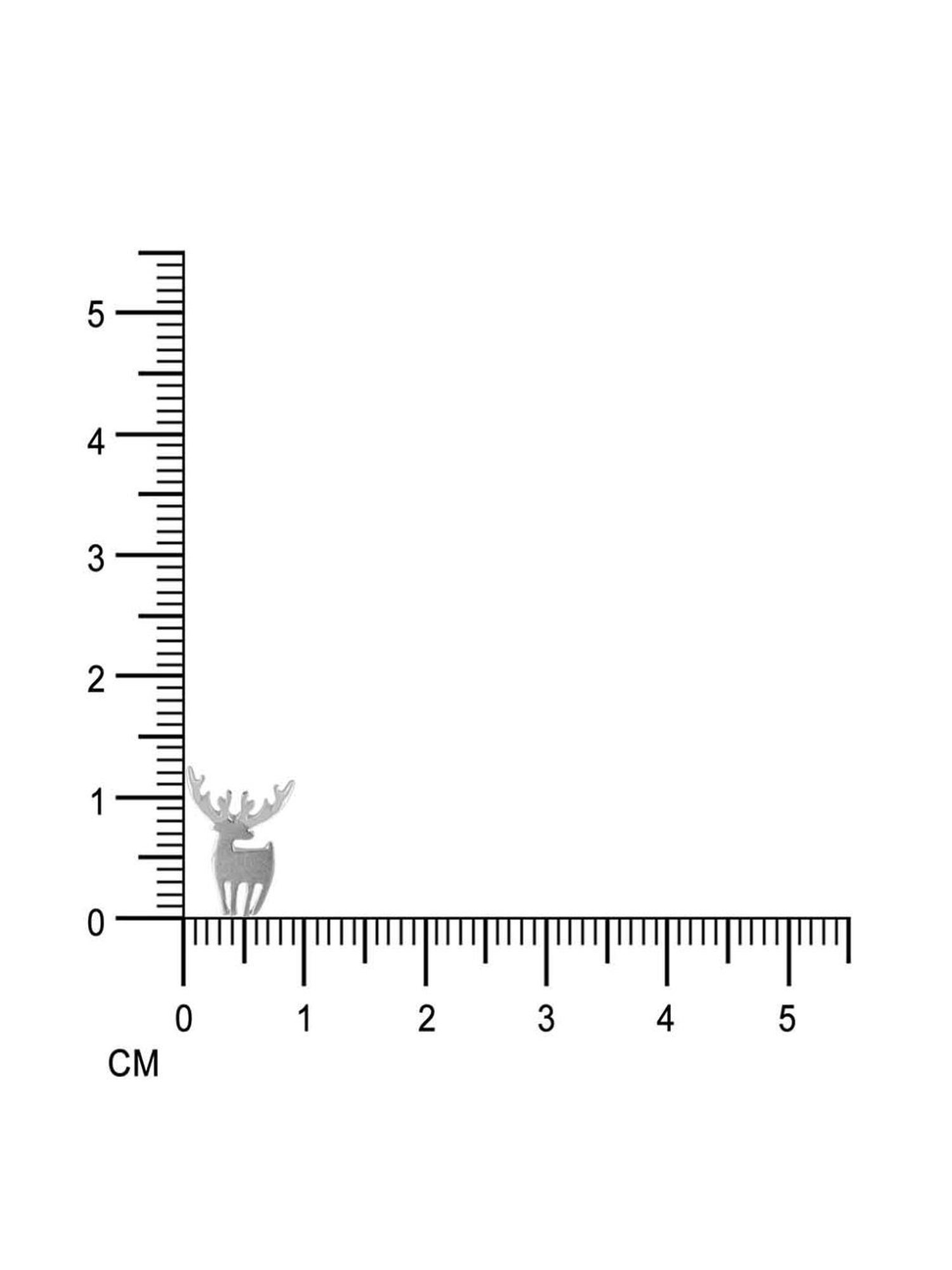 Rihi by P.C. Chandra Jewellers 925 Silver Reindeer Pendant, Chain & Earring Set for Women & Girls