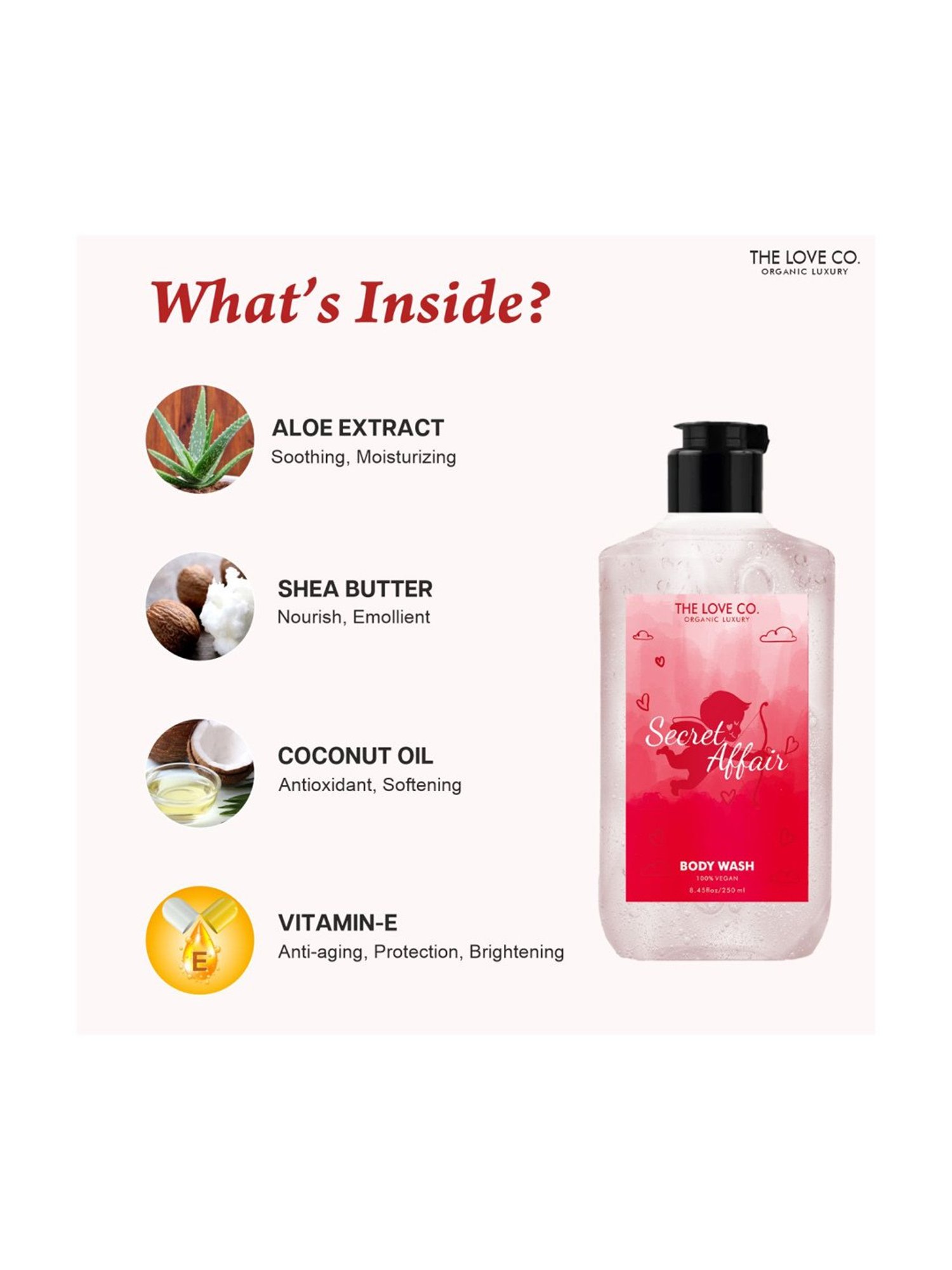 The Love Co. Secret Affair Body Wash - 250 ml