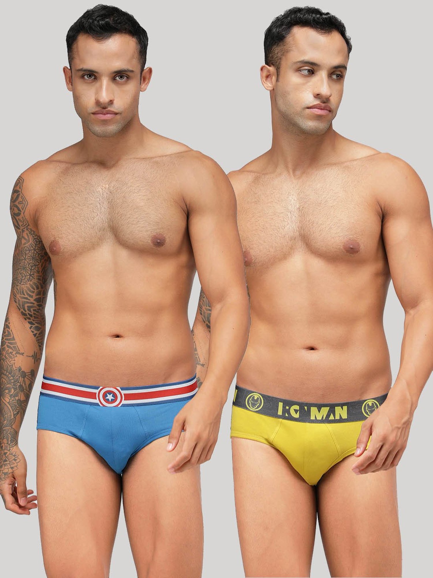 Zoiro Sky Driver & Sulphur Regular Fit Briefs - Pack Of 2