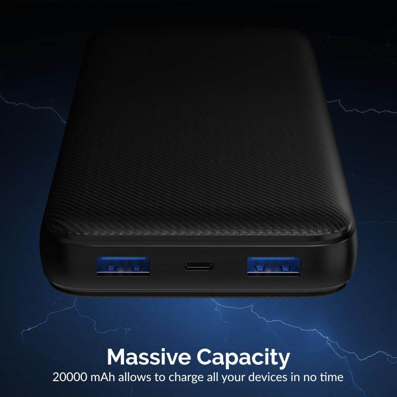 Sabrent 20000 mAh USB C PD Power Bank with Quick Charge 3.0 USB (PB-Y20B)