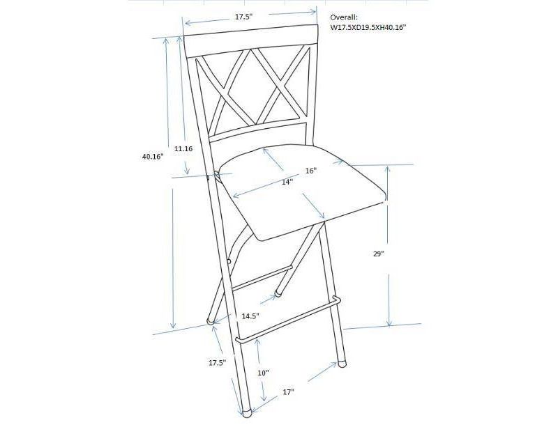 29" Folding Metal Barstool Gunmetal - Cheyenne Products