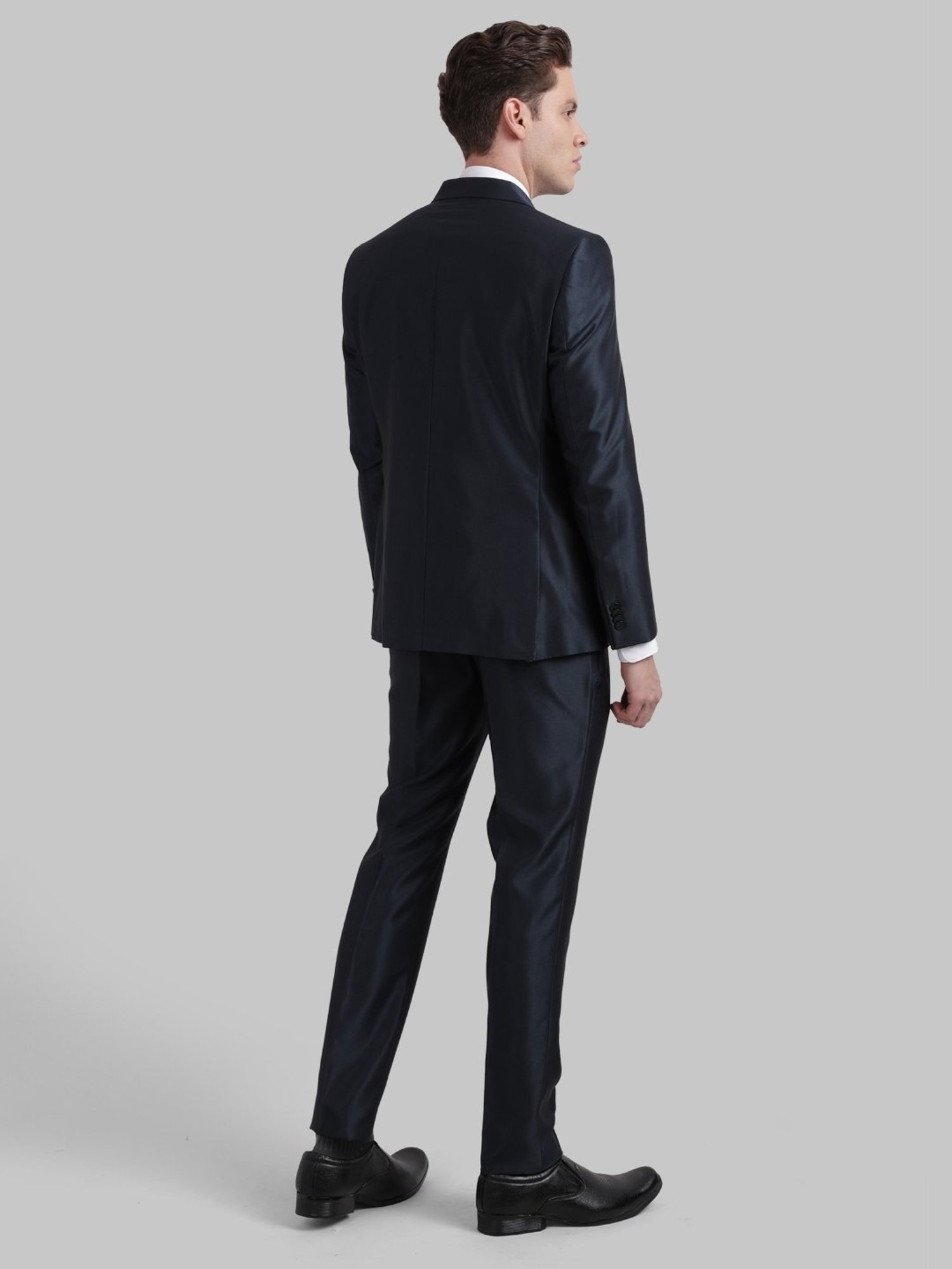 Parx Black Regular Fit Two Piece Suit