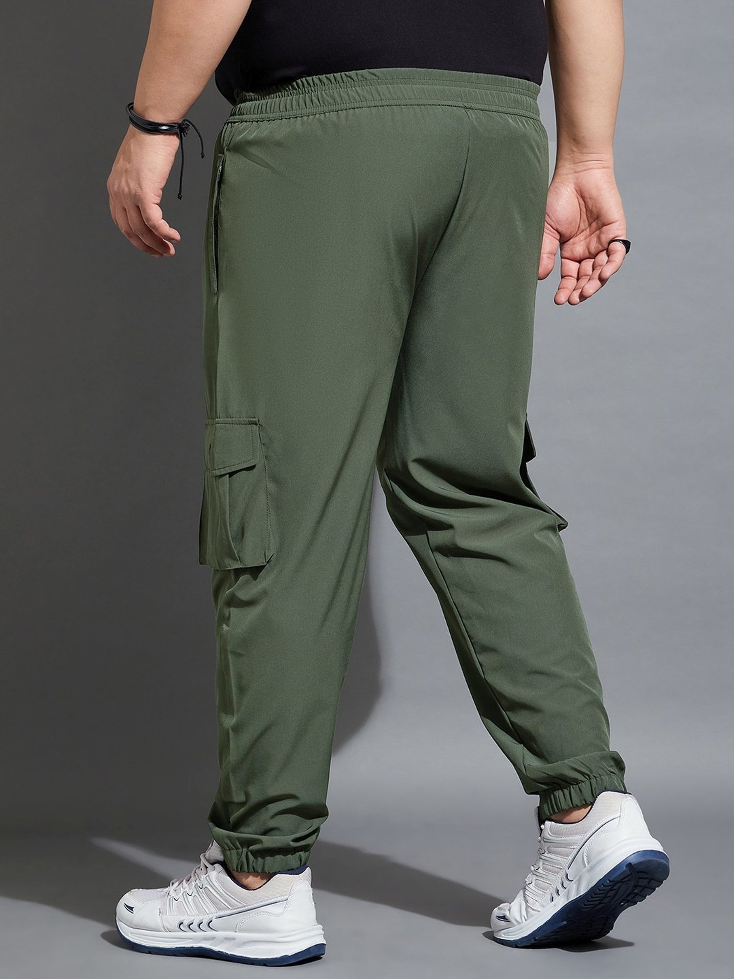 Bigbanana Plus Size Green Regular Fit Joggers