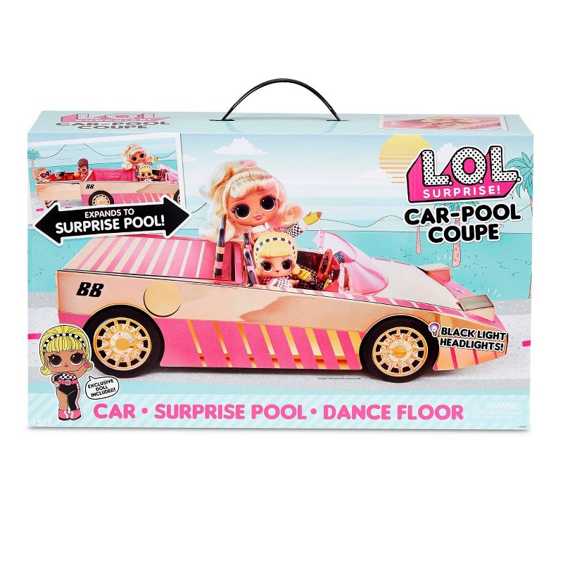 L.O.L. Surprise! Car Pool Coupe with Exclusive Doll, Surprise Pool and Dance Floor