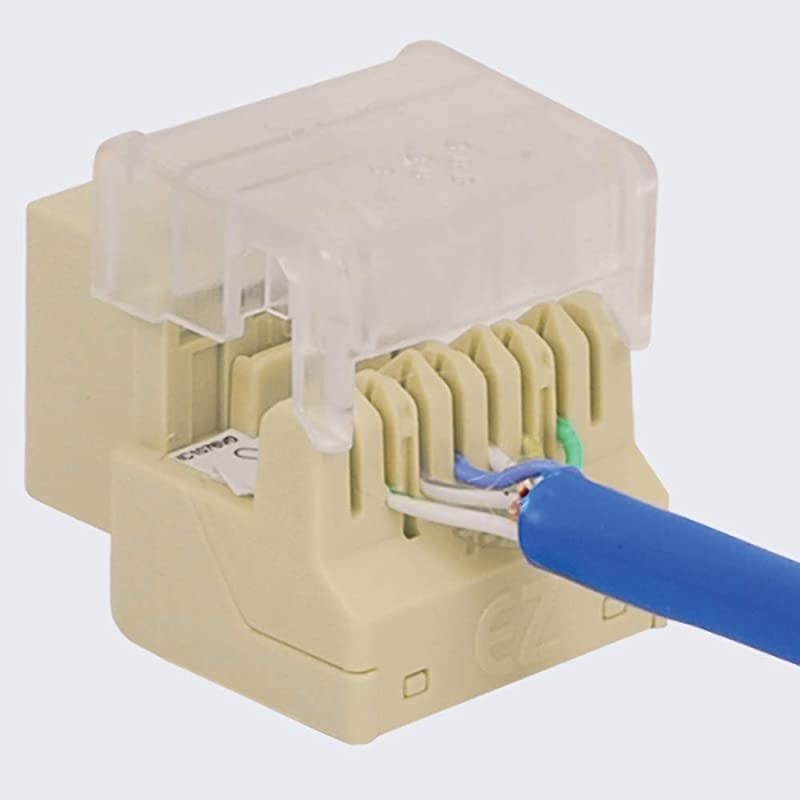 Voice RJ11 Keystone Jack for EZ Style Almond