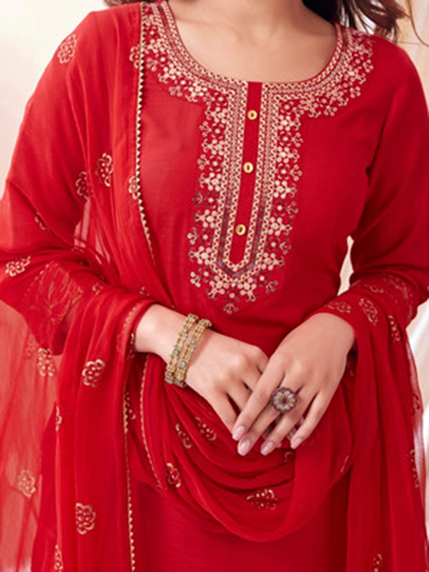 URBAN MYSTIC Black Rayon Embroidered Kurta & Sharara Set