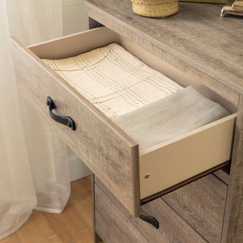 Hankel 4 Drawer Chest Storage Unit Weathered Oak - South Shore