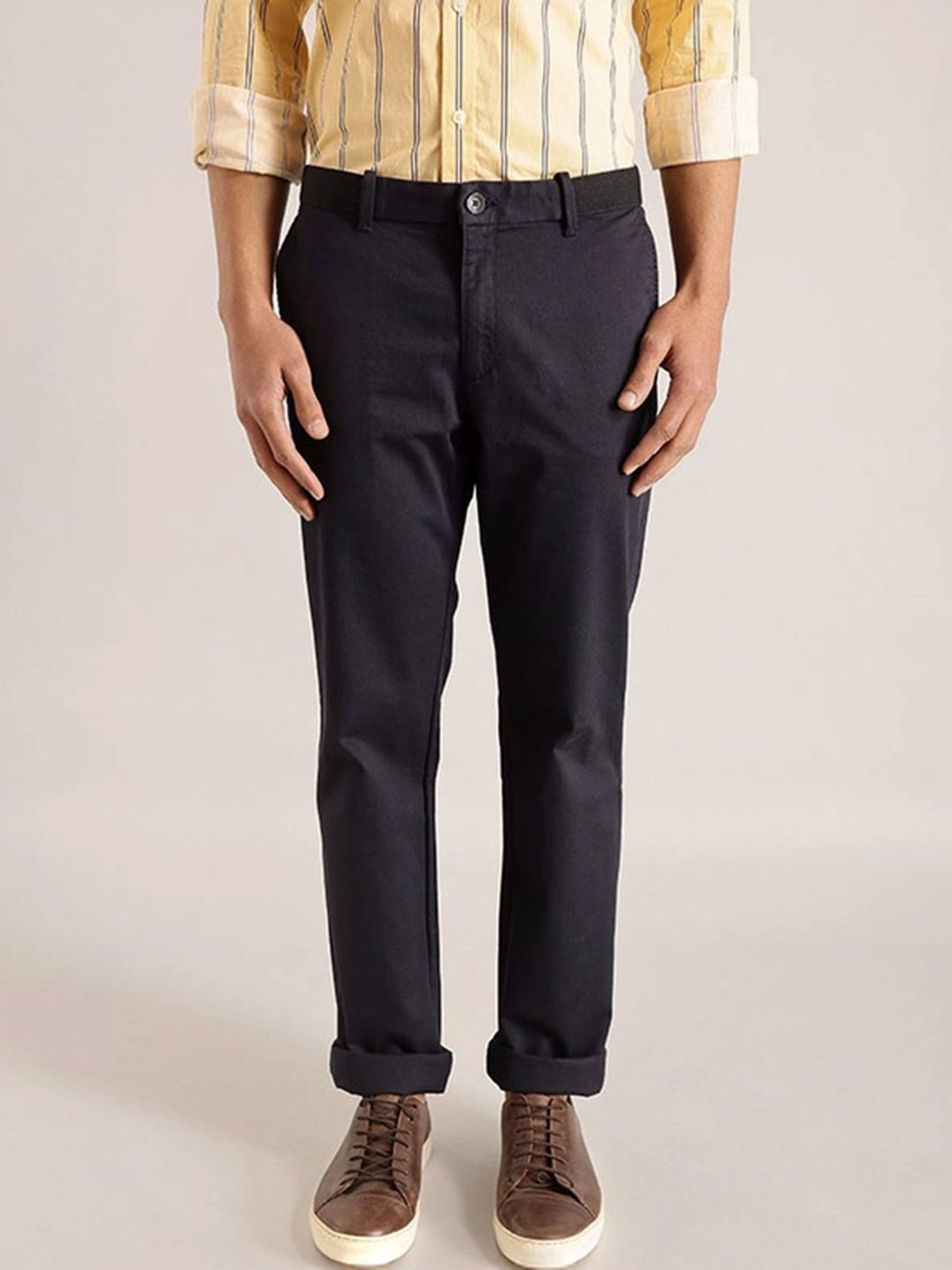 Indian Terrain Dark Navy Regular Fit Chinos