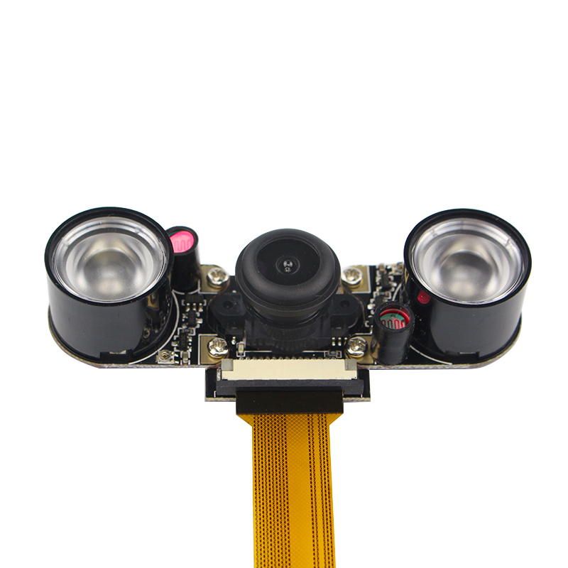 Raspberry Pi Zero Night Vision Camera + 2Pcs IR LED 5MP Camera Module for Raspberry Zero Wide Angle Fish Eye Webcam