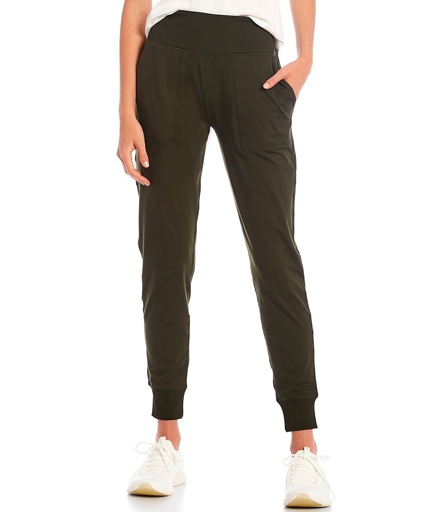 Kinesis High Rise Slim Sueded Jersey Joggers