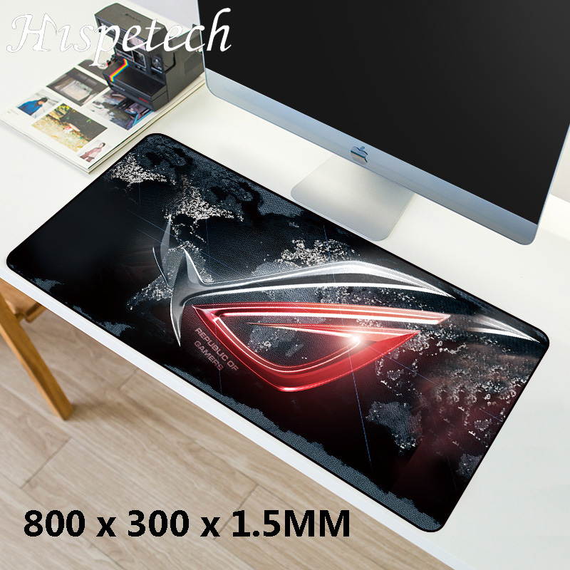 HISPETECH Large Mousepad Non-Skid Rubber for Republic Of Gamers Gaming Mouse Pad Lockedge Keyboard Laptop Notebook Desk Mat XL