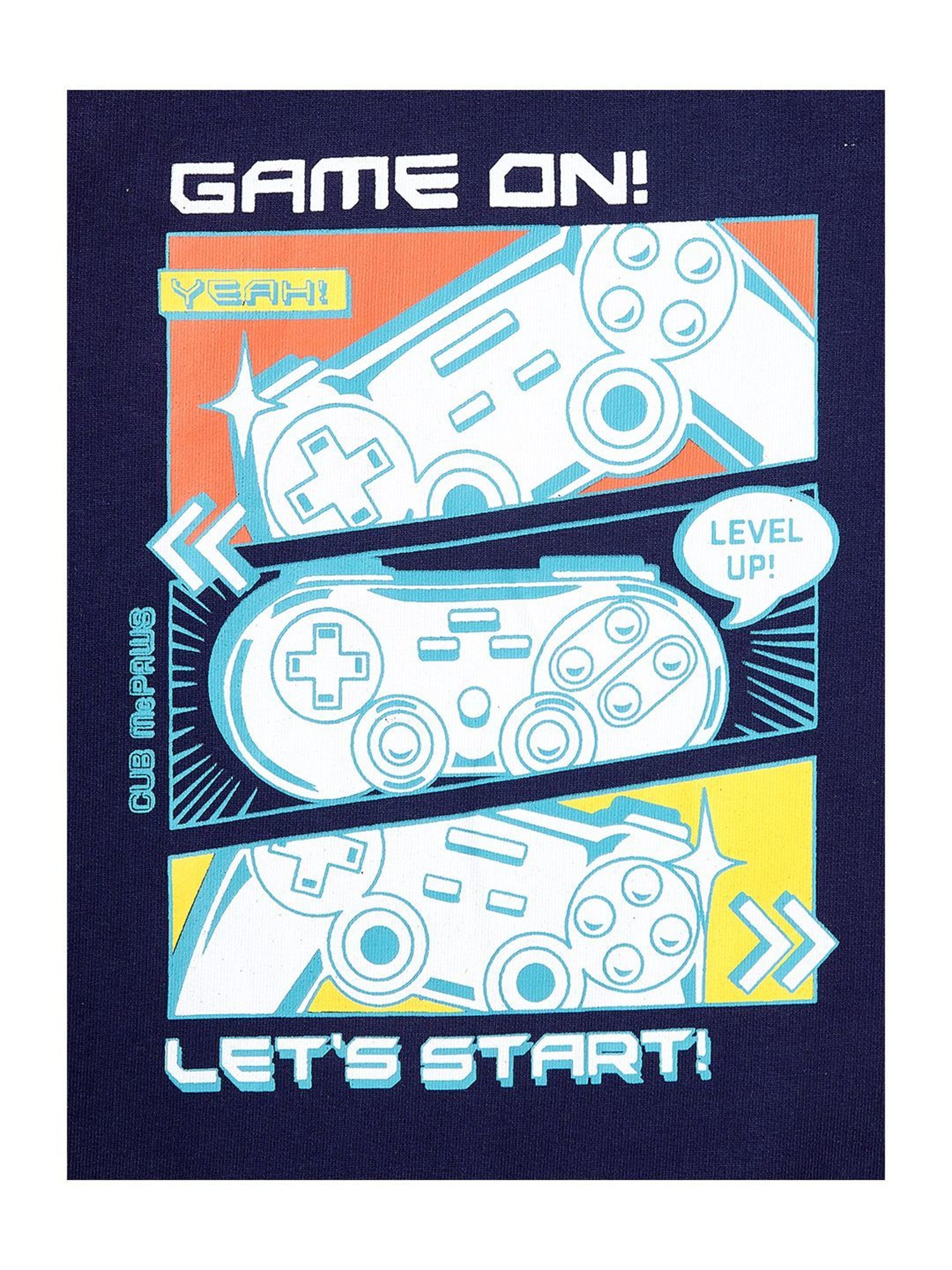 Cub McPaws Kids Navy & Orange Cotton Printed Full Sleeves Sweatshirt