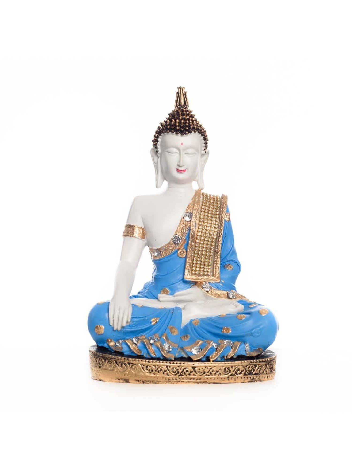 eCraftIndia Polyresin Meditating Lord Buddha - Blue