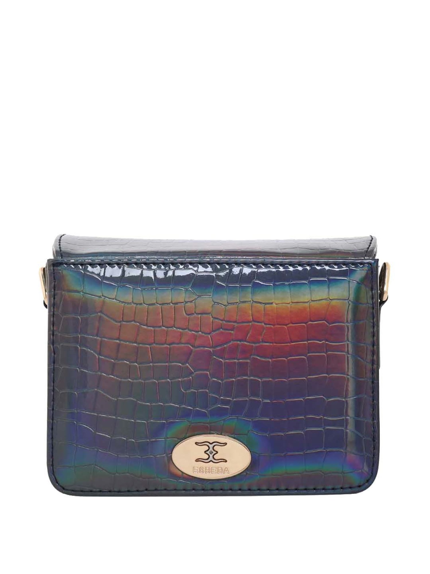 Esbeda Navy Textured Small Sling Handbag