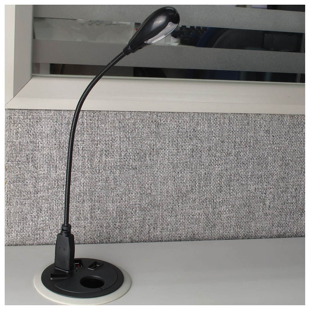 SEDNA - USB 2.0 3 Port - 2.5" Grommet Hole - 2.5" In Desk Hub