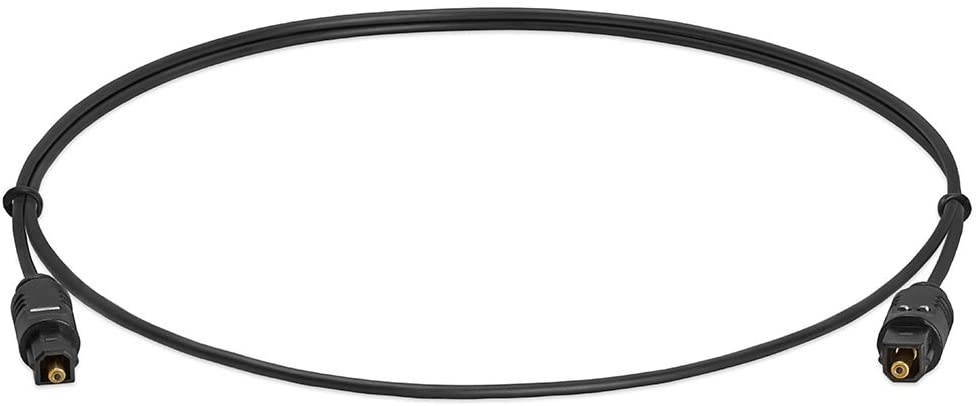 Cmple - TOSLink Optical Digital Audio Cable SPDIF Compatible with Dolby Digital DTS Surround Sound Bar Cord - 1.5 Feet