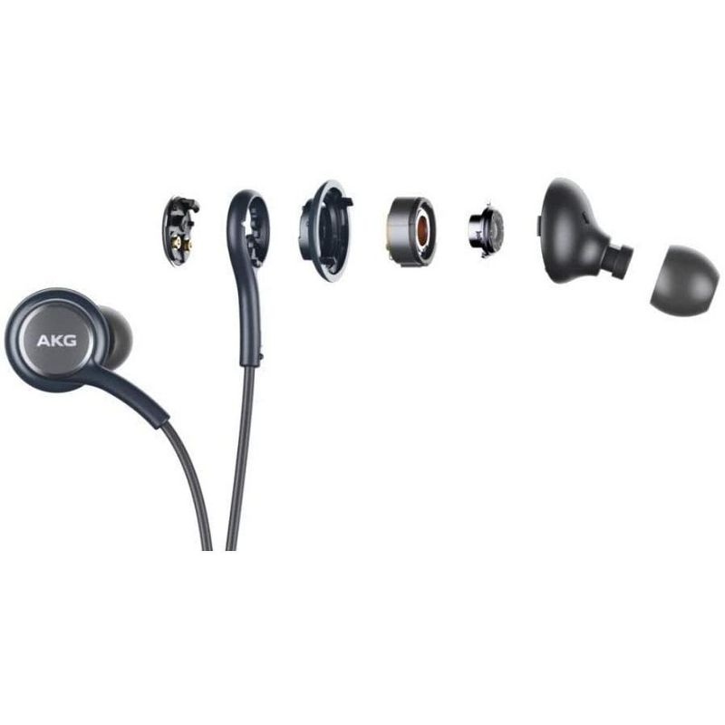 Samsung AKG EO-IG955 3.5mm Earbud Headphones with Microphone/Remote - Dark Gray - Bulk Packaging