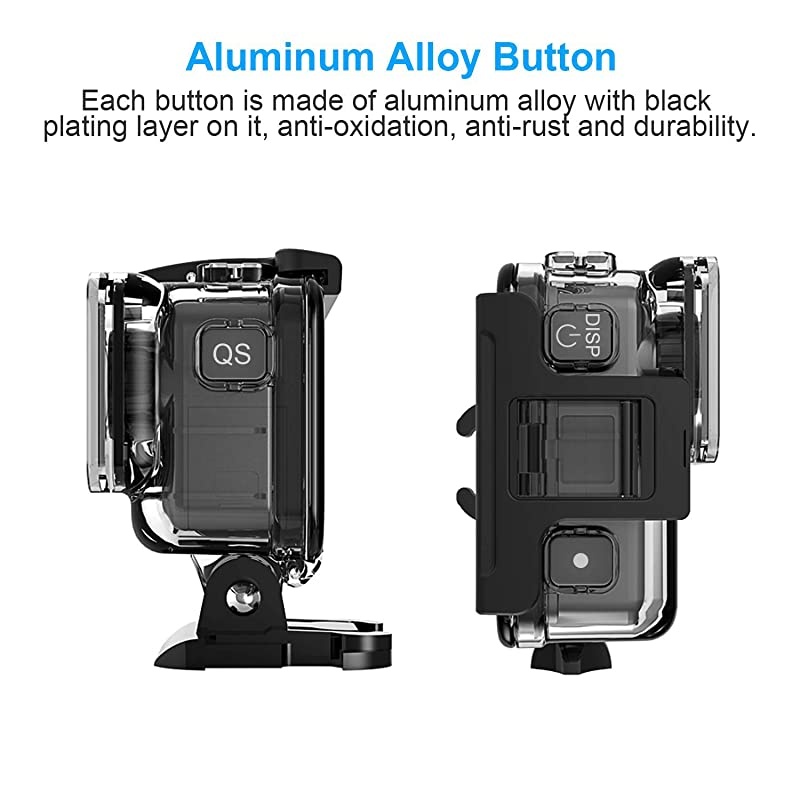 Waterproof Housing Case for DJI OSMO Action Camera 200FT61M Underwater Photography Hard Diving Protective Housing with 12pcs Anti Fog Inserts Accessories for DJI OSMO 4K Action Camera