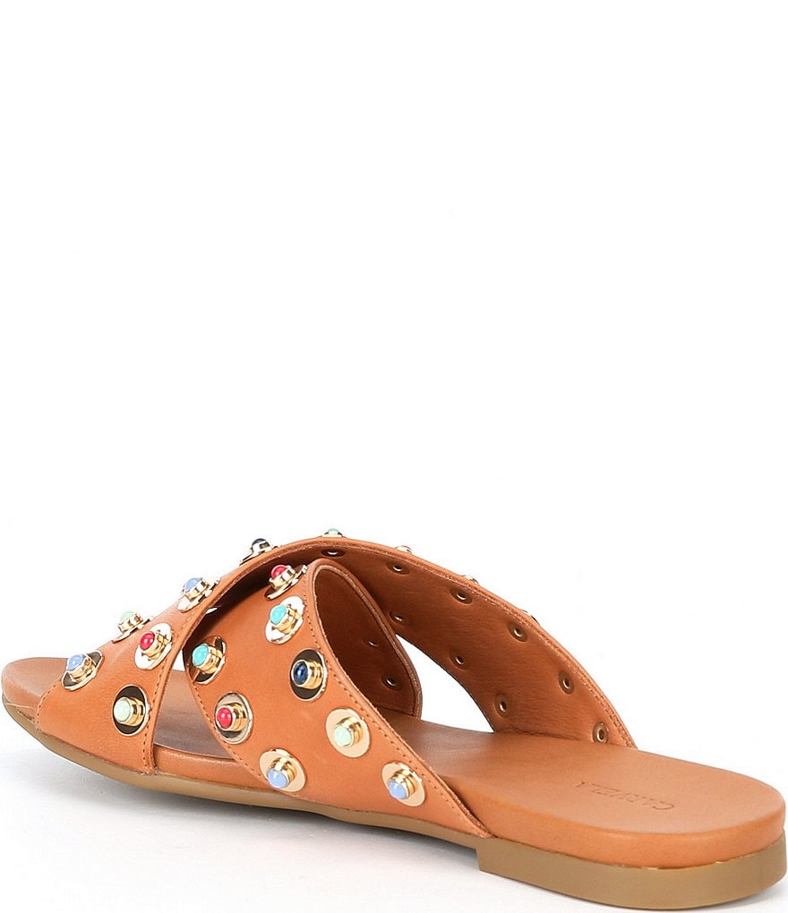 Carvela Koncern Leather Colorful Studded Detail Sandals