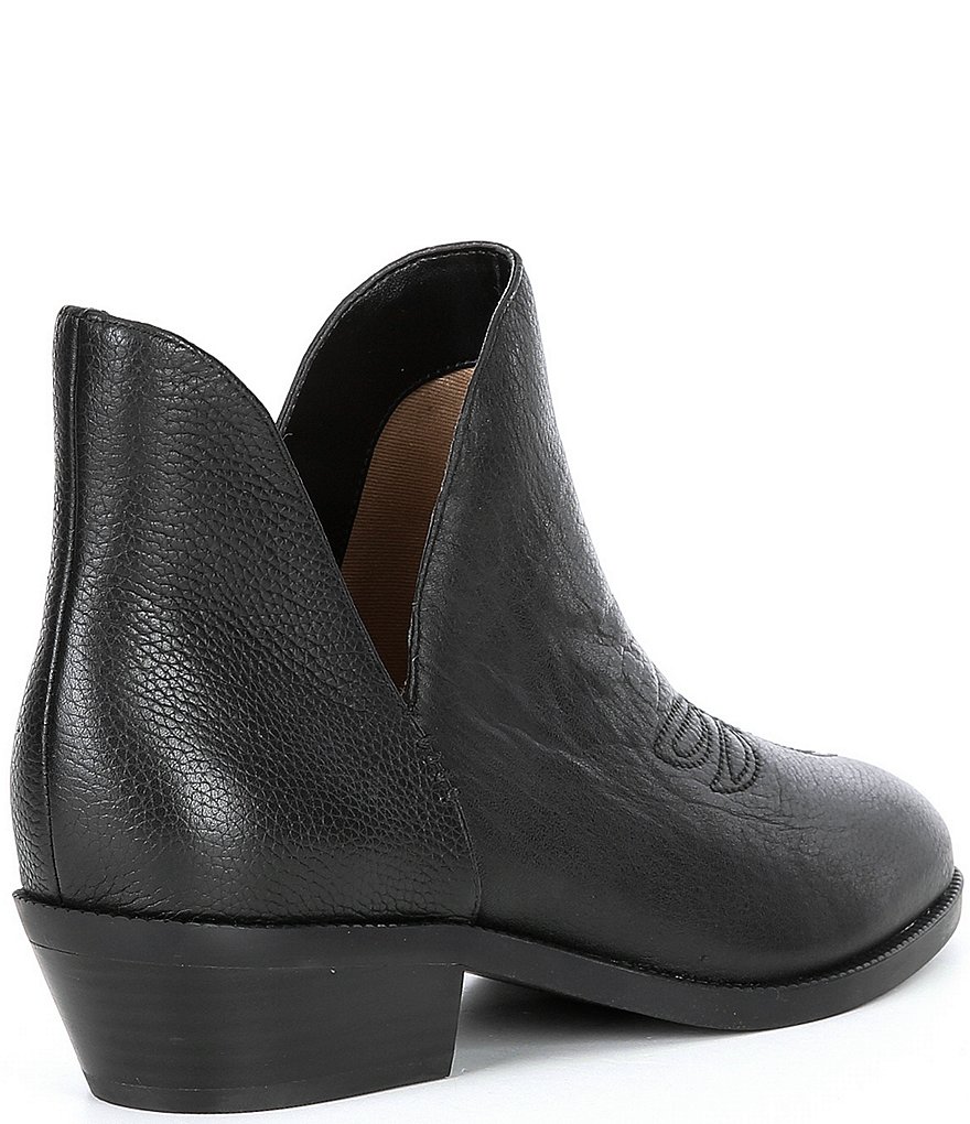 Lauren Ralph Lauren Prestyn Tumbled Leather Western Booties