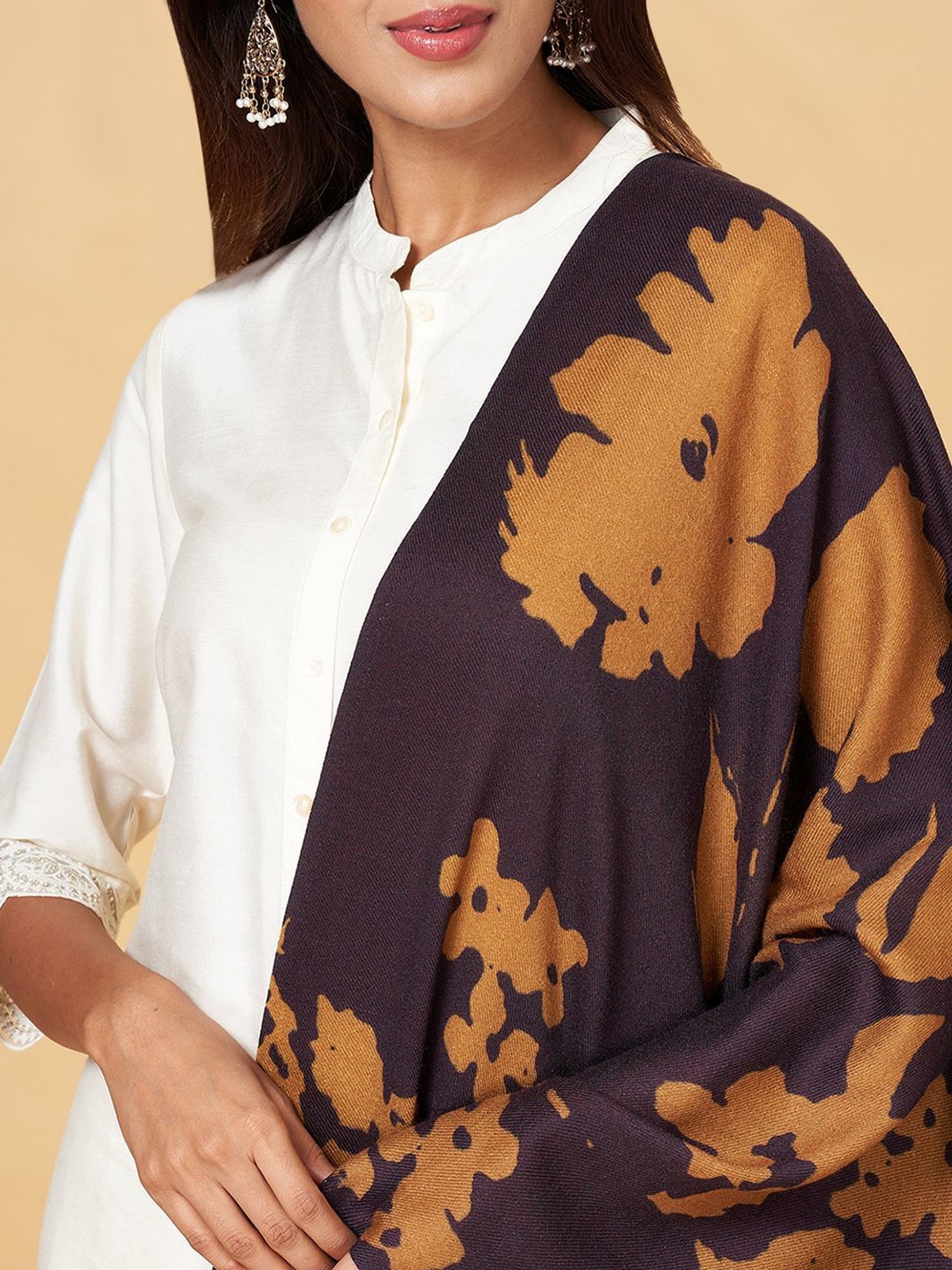 Stylum Red Plain Dupatta