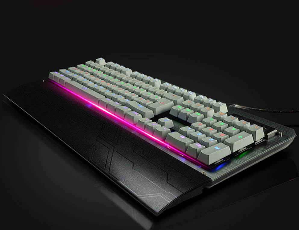 K26 Blacklit Mechanical Gaming Keyboard with Blue Switches - 104 Keys Wired USB Keyboard with 8 Color LED- Anti-ghosting Keys