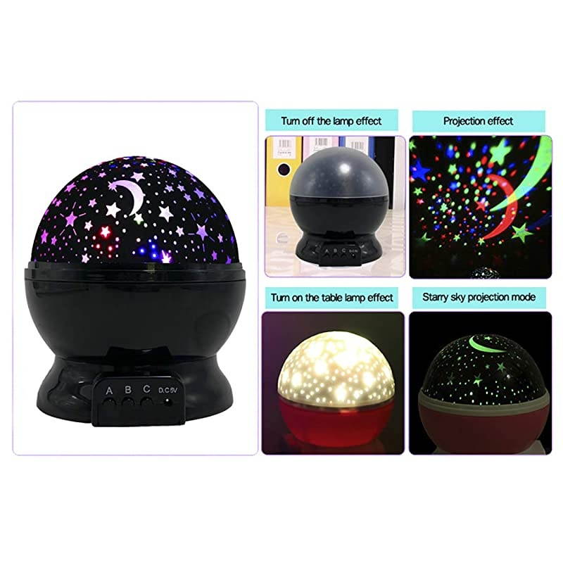 Night Light Projector Star Night Light Rotating Projector for Boys Girls Moon Sky Projection Lamp Bedroom Star Lights for Kid Birthday Christmas Gifts for 1 2 3 412 Year Old Girl Boy Toys Black