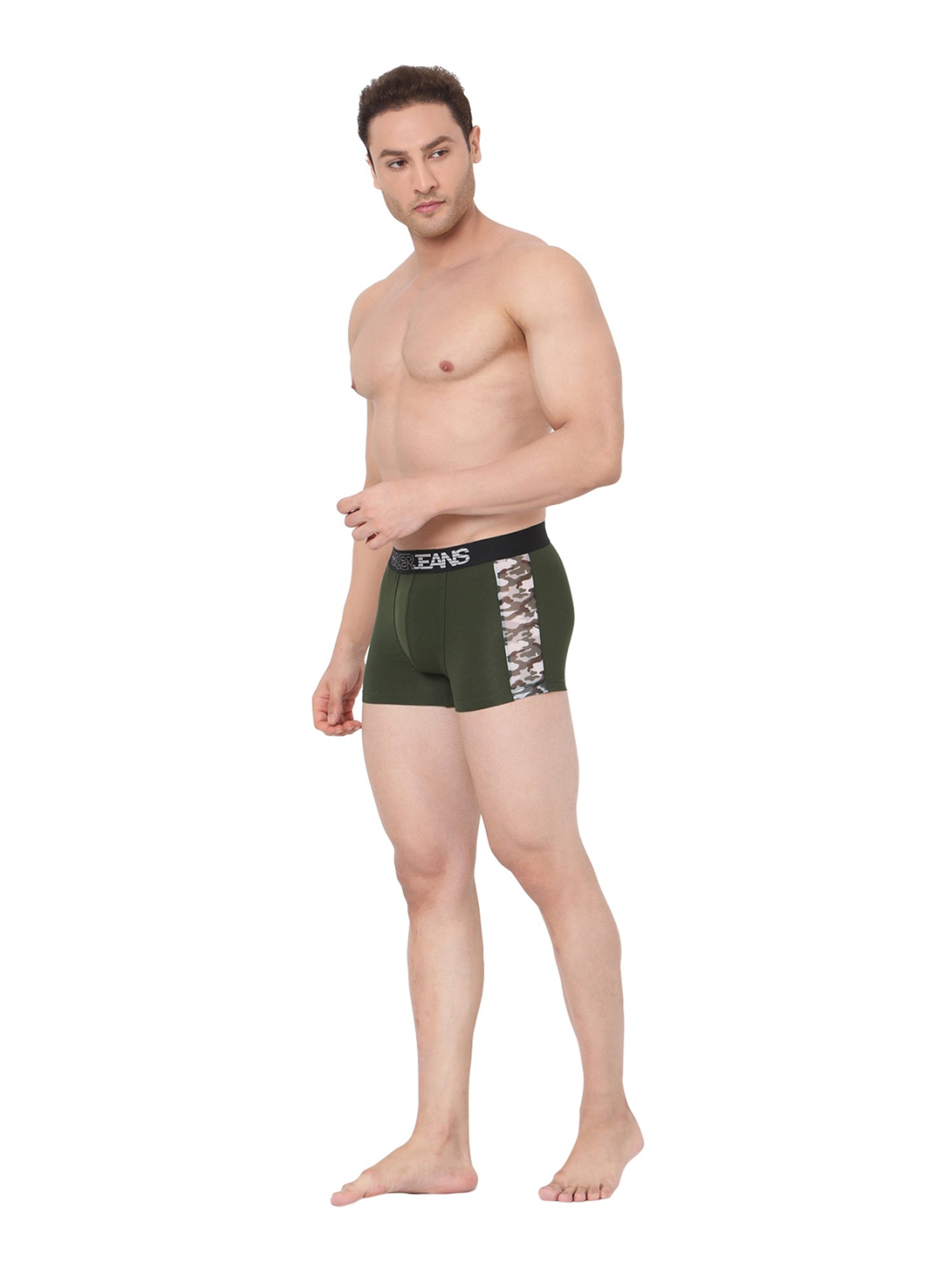 UnderJeans by Spykar Olive Green Cotton Trunks
