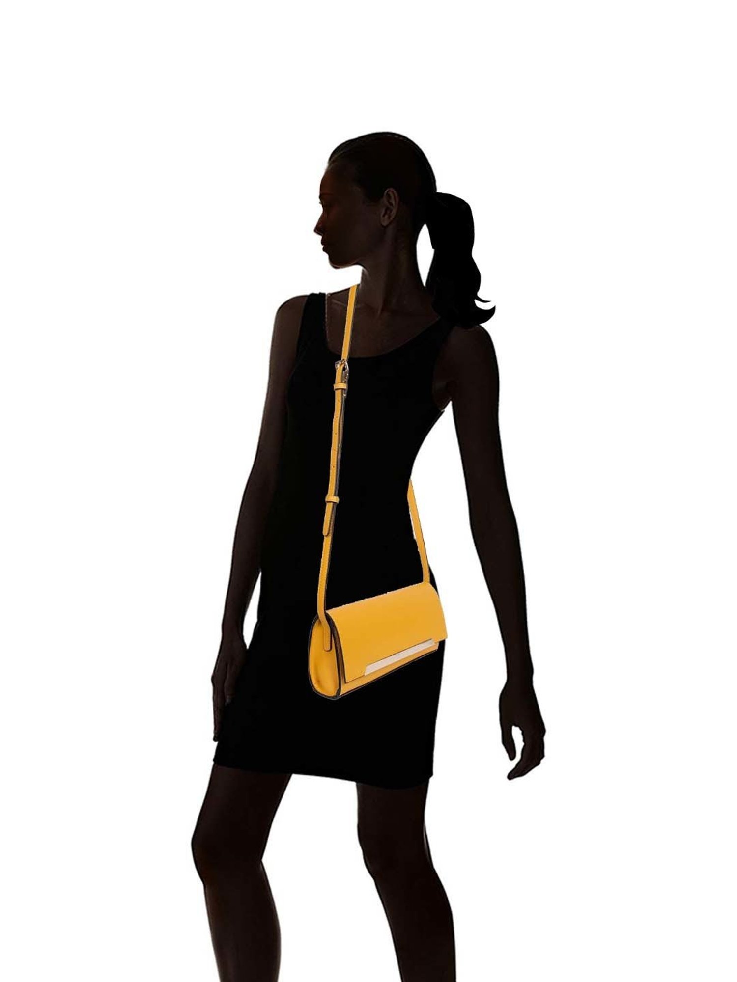 BELWABA Mustard Solid Small Sling Handbag