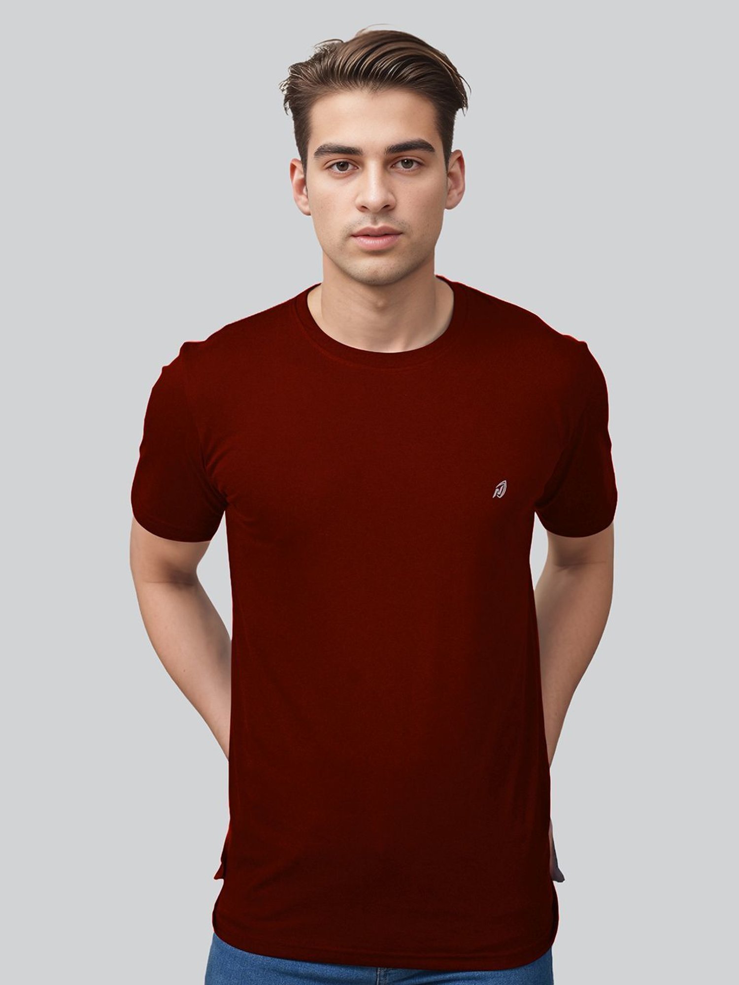 Lux Nitro Maroon Regular Fit T-Shirt