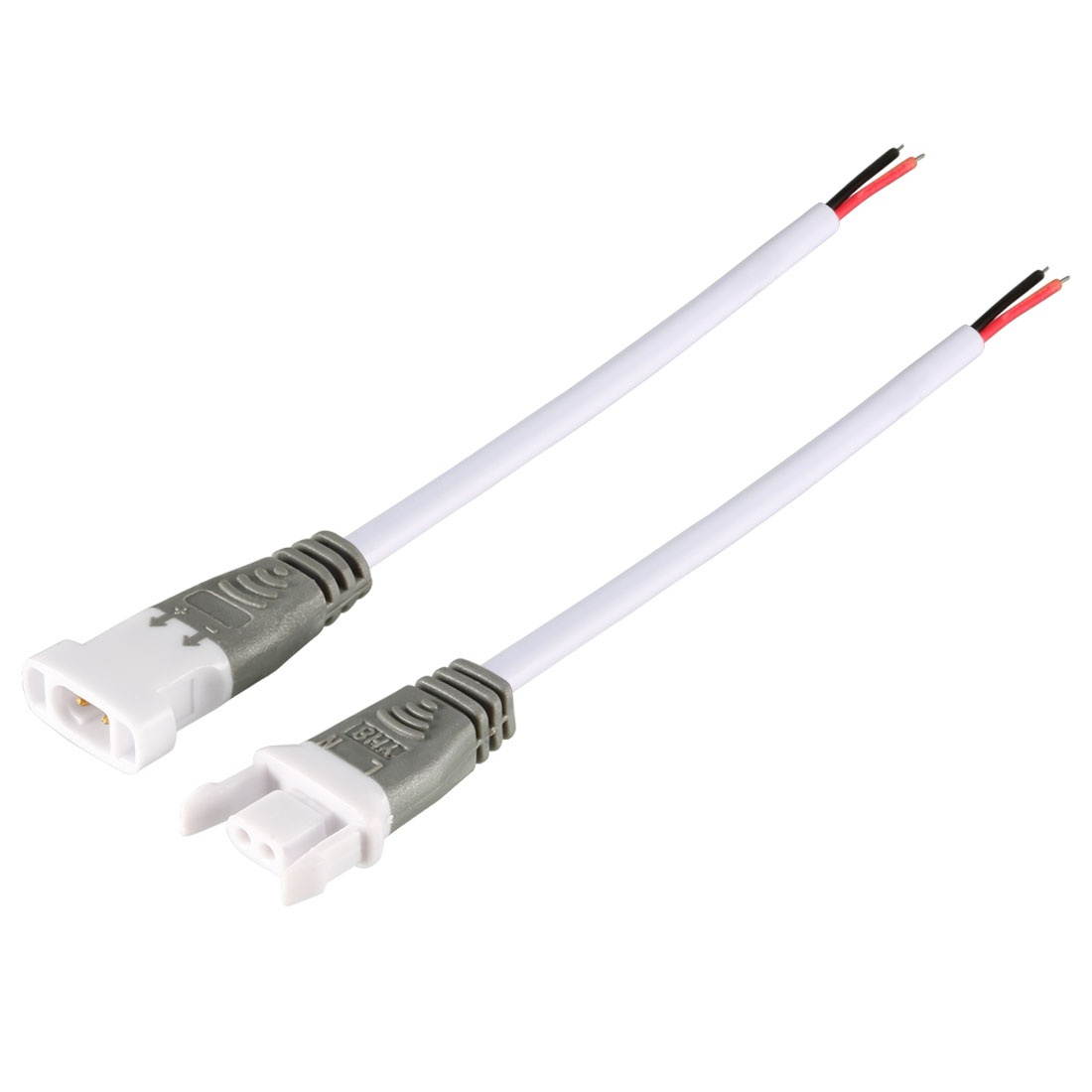 2 Pairs Waterproof Male to Female Connector Cable 2Pin for LED Light Strip Gray