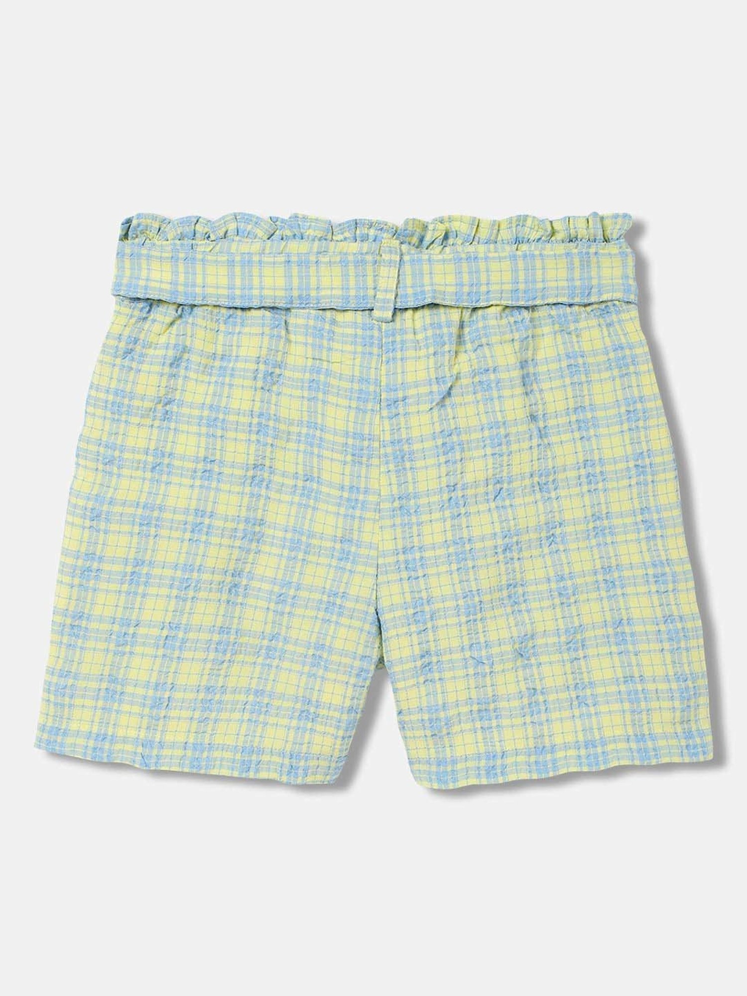 HELLCAT Kids Yellow & Navy Printed Shorts (Pack Of 2)