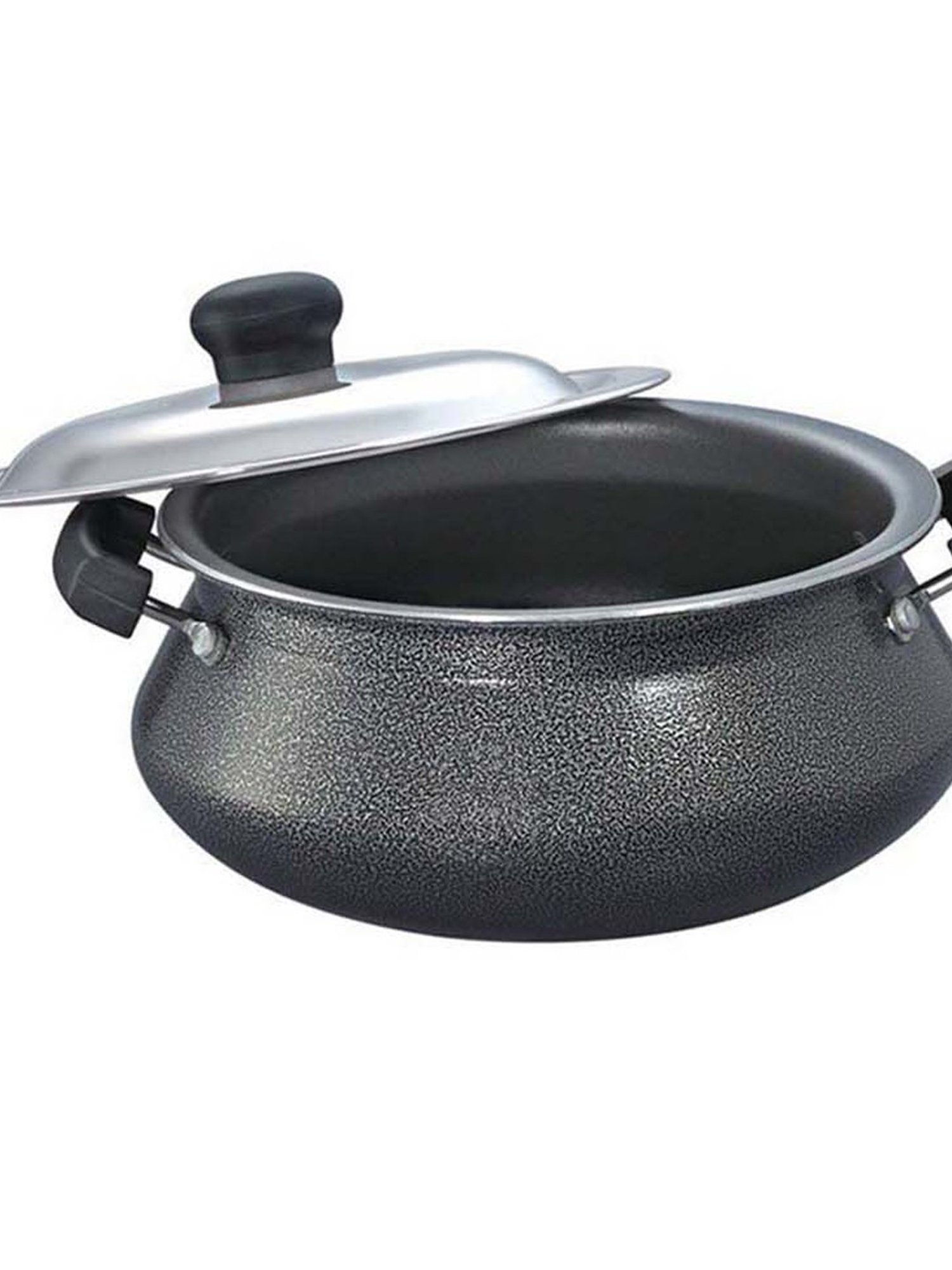 Wonderchef Ebony Hard Anodized Non-stick Biryani Handi with Lid