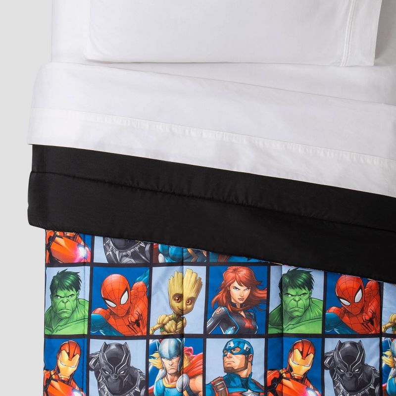Marvel Avengers Team Twin Comforter Blue