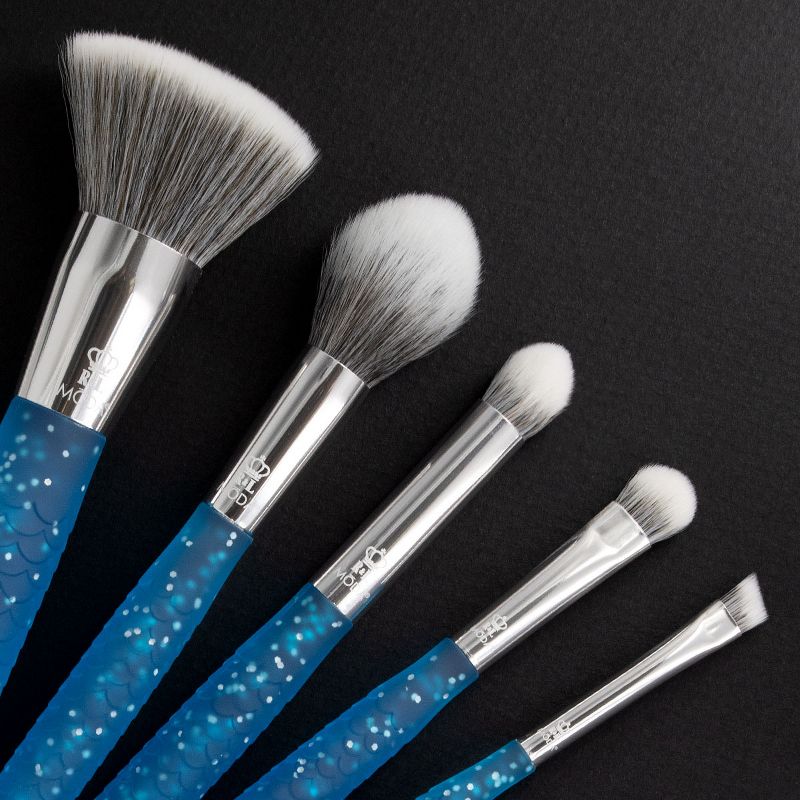 MODA Brush Mythical 6pc Blue Fire Makeup Brush Set with Zip Case