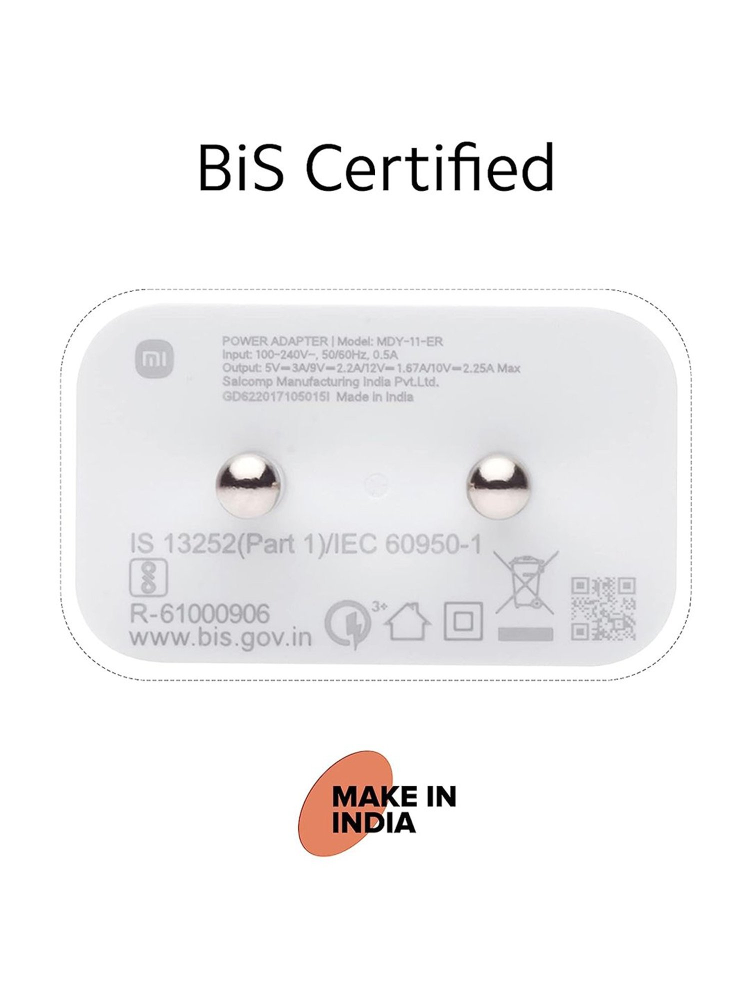 Mi Xiaomi 22.5W Fast USB Type C Charger Combo with Fast Charging (White)