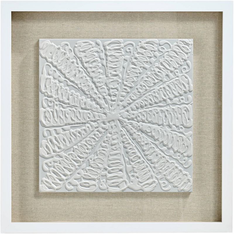 Newhill Designs White Out 23 3/4" Square Framed Wall Art Set of 2