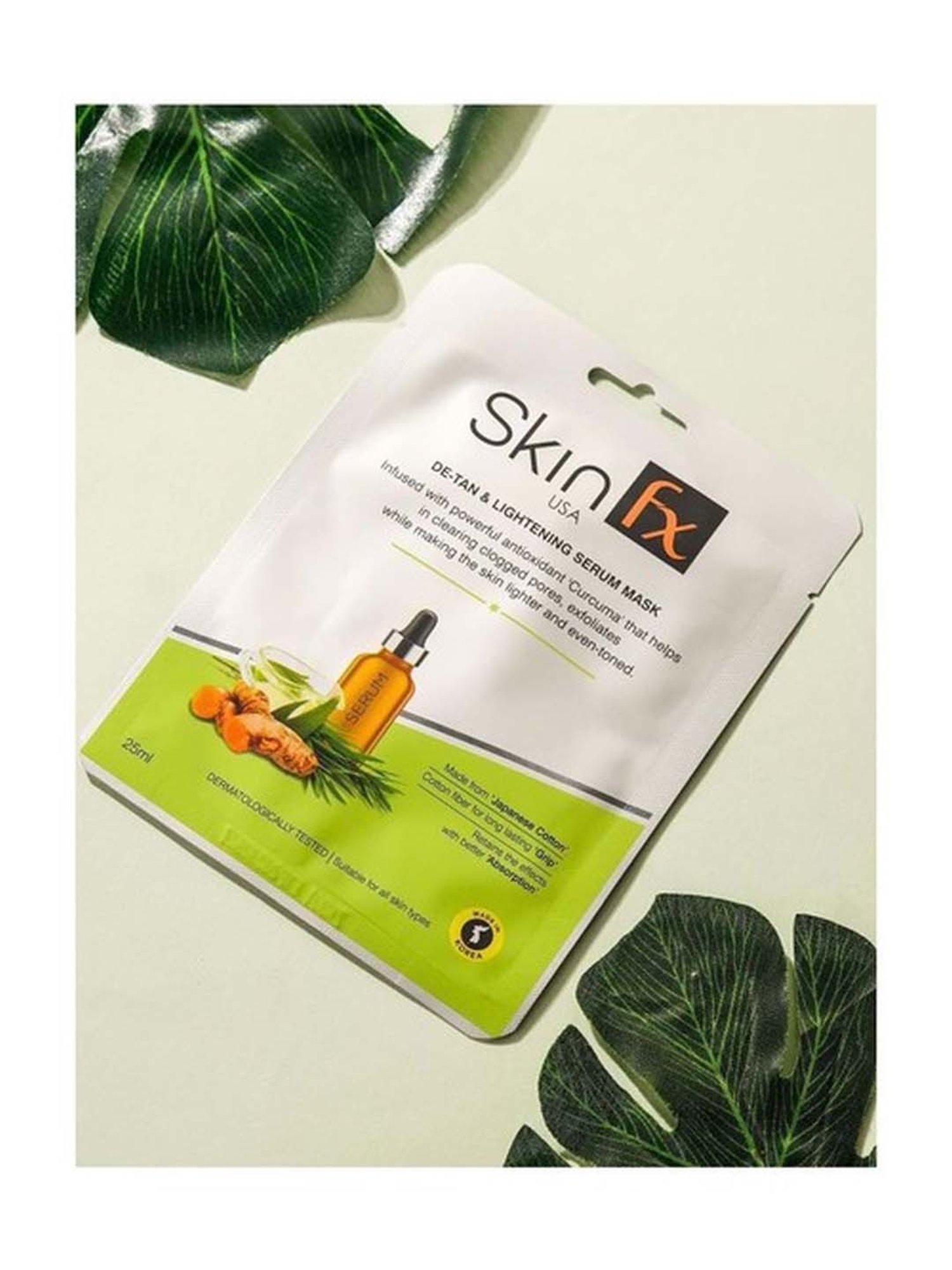 Skin Fx Lightening, Detan, Hydrating and Detoxifying Facial Serum Mask - Pack of 2