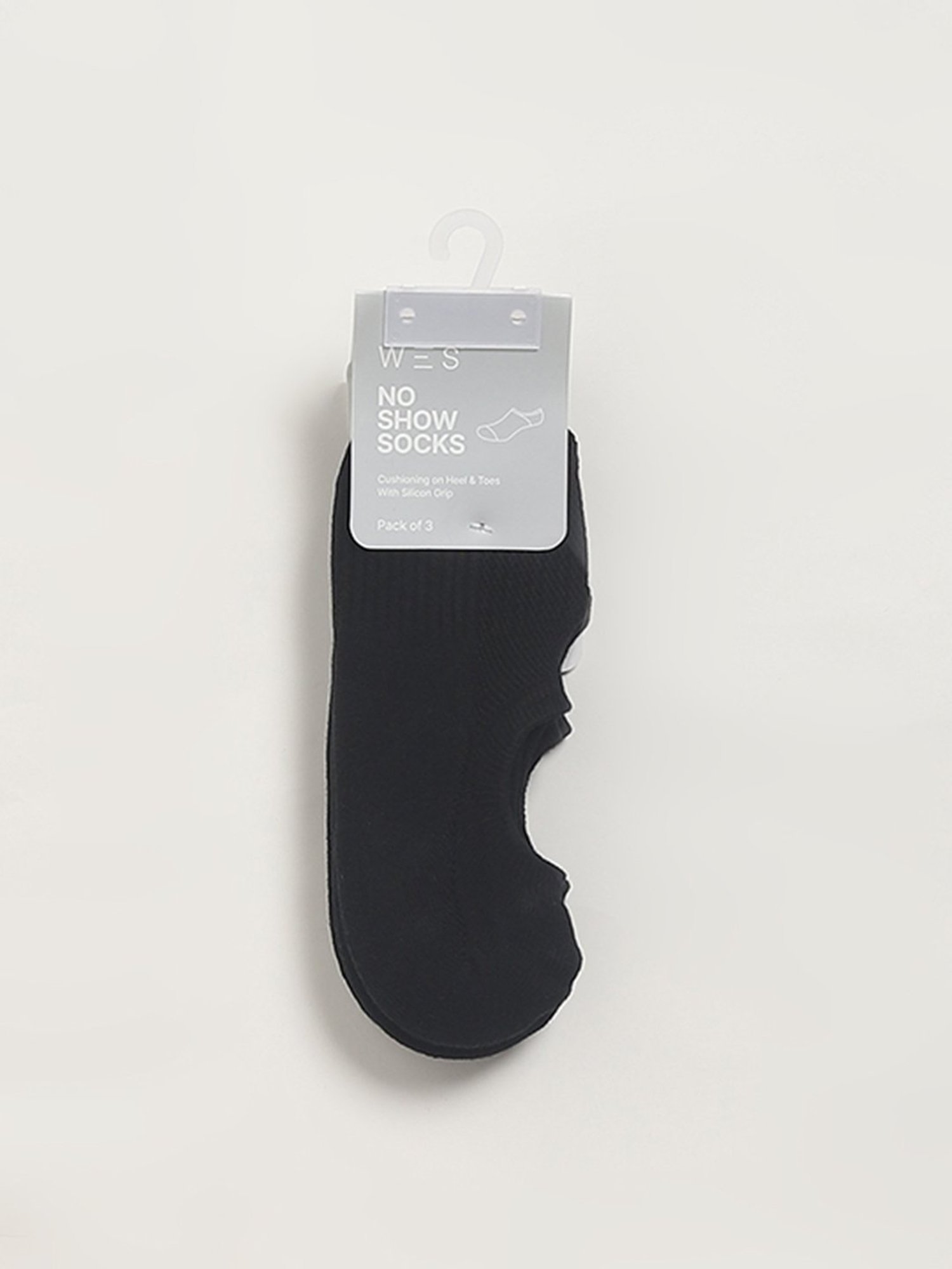 WES Lounge by Westside Black No-Show Socks - Pack of 3