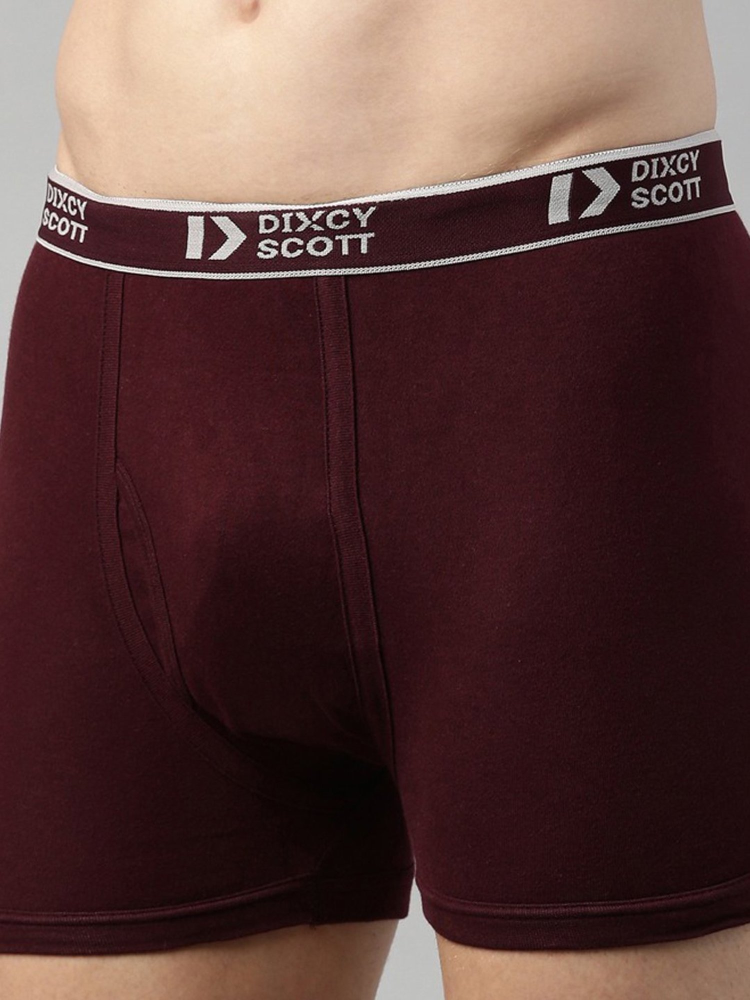 Dixcy Scott Originals Wine Cotton Regular Fit Trunks